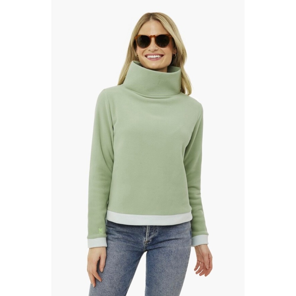 Dudley Stephens‎ Park Slope Sage & Aqua Colorblock Pullover Size Small Fleece